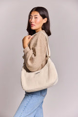 ROSA HANDTAS - VELOURS BEIGE