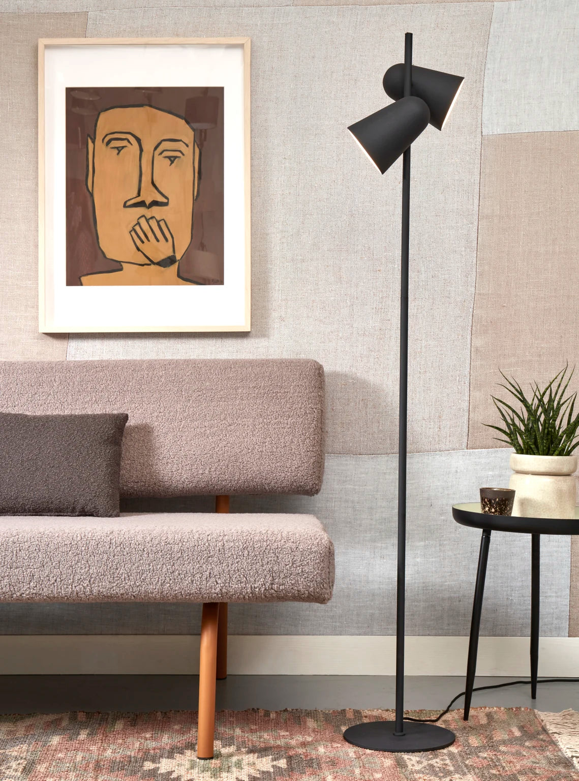 VLOERLAMP SALAMANCA / ZWART
