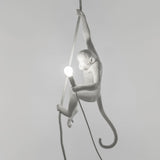 MONKEY HANGLAMP MET TOUW / WIT