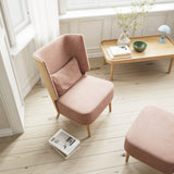 SERENA LOUNGE CHAIR - NATURAL OAK/DUSTY ROSE