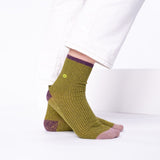 VROUWENSOKKEN - VINTAGE GLITTER OLIVE