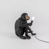 SITTING MONKEY LAMP - ZWART