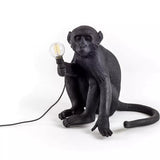 SITTING MONKEY LAMP - ZWART