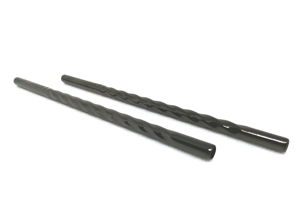 ZWARTE METALEN RIETJES - SPIRAAL