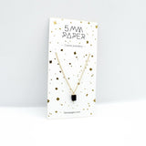 GOUDEN KETTING - ZWARTE CILINDER HANGER