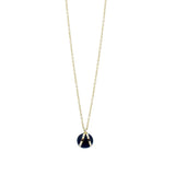 GOUDEN KETTING - ZWARTE RONDE HANGER