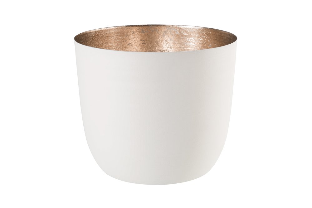 MADRAS THEELICHTHOUDER - WHITE/GOLD - M