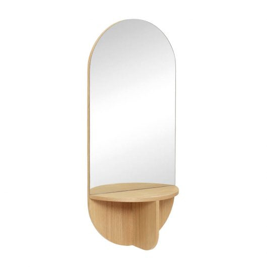 WANDSPIEGEL MET EIKEN PLANK