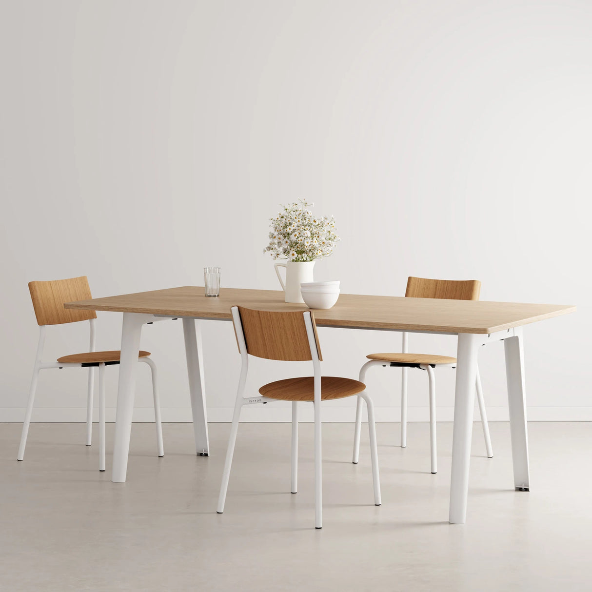 TAFEL NEW MODERN - WIT - RECHTHOEKIG