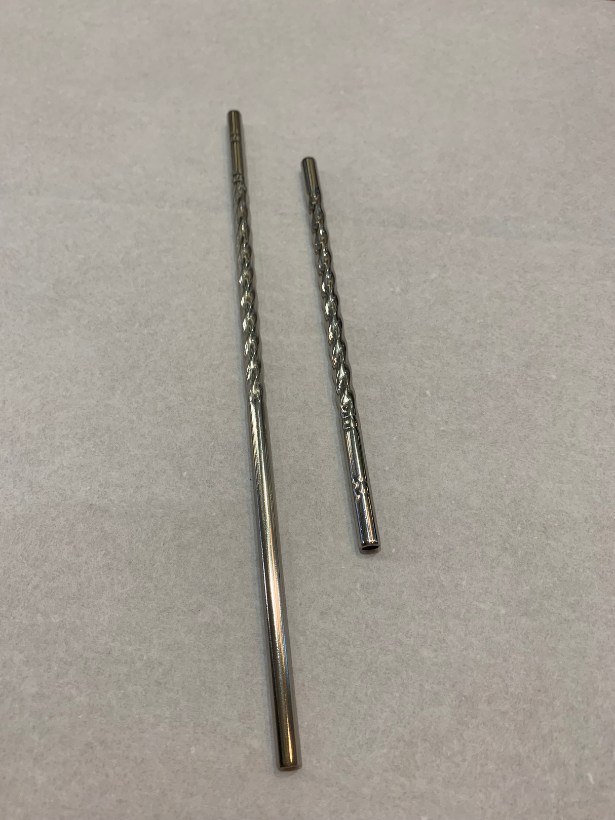 ZILVER METALEN RIETJES - SPIRAAL