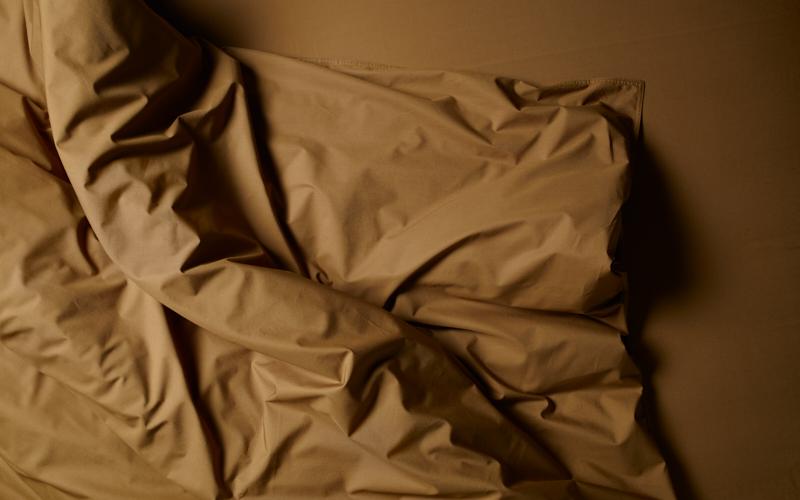 EENPERSOONS DEKBEDOVERTREK + KUSSENSLOOP /  PERCALE KATOEN