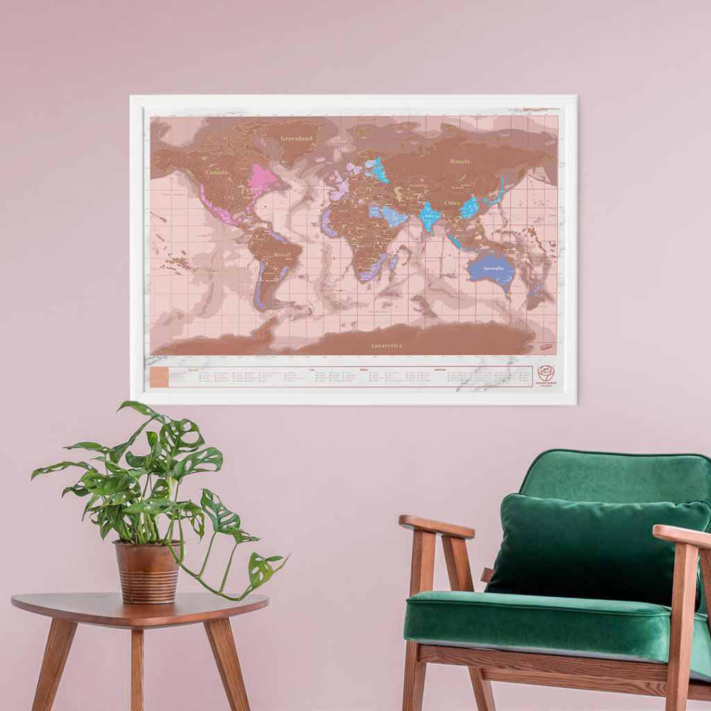 SCRATCH MAP ROSE GOLD