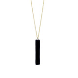 GOUDEN KETTING - ZWARTE STAAF HANGER