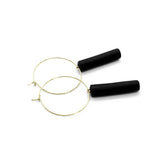 GOUDEN OORRINGEN - ZWARTE STAAF HANGER