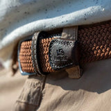 GEVLOCHTEN RIEM - CARAMEL