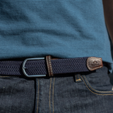 GEVLOCHTEN RIEM - BLEU MARINE