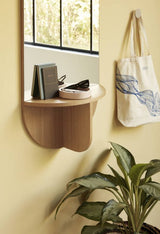 WANDSPIEGEL MET EIKEN PLANK