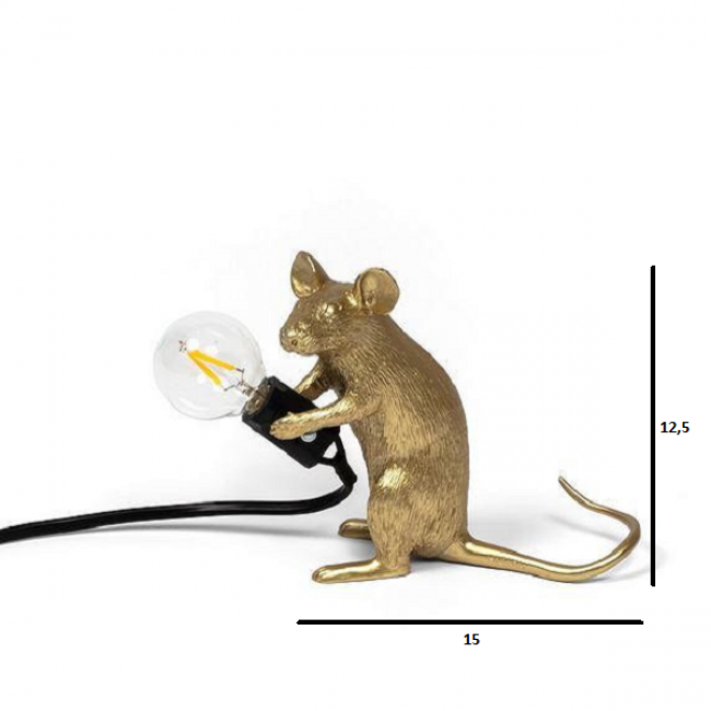 MOUSE LAMP GOLD