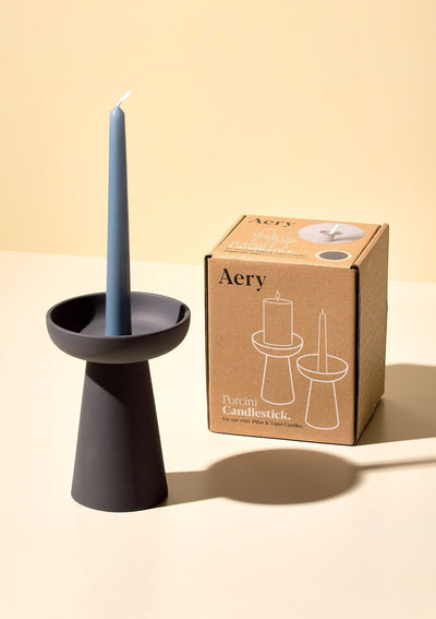 PORCINI CHARCOAL CANDLE HOLDER