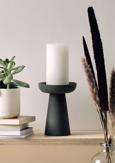 PORCINI CHARCOAL CANDLE HOLDER
