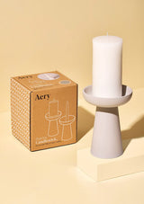 PORCINI GREY CANDLE HOLDER