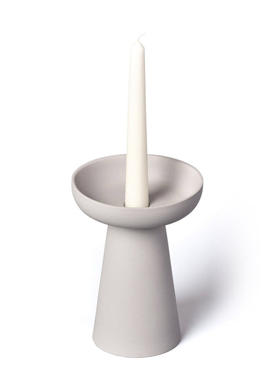 PORCINI GREY CANDLE HOLDER