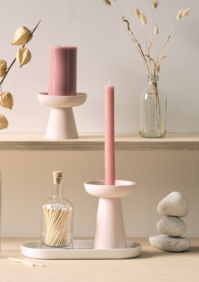 PORCINI SOFT PINK CANDLE HOLDER