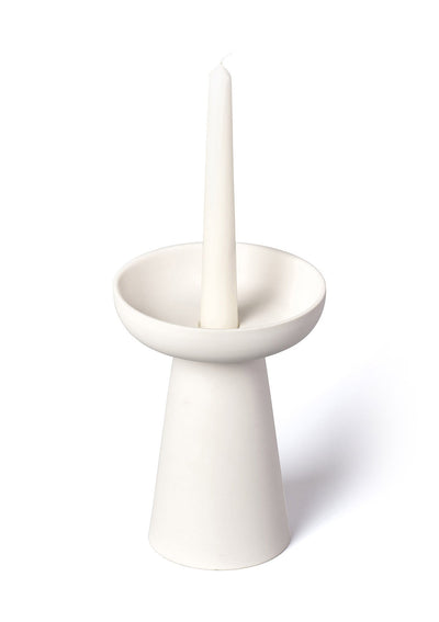 PORCINI WHITE CANDLE HOLDER