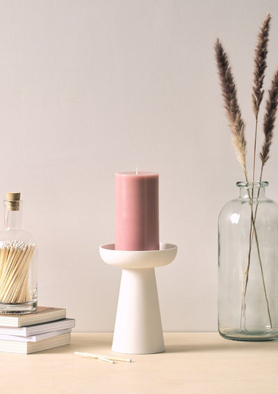 PORCINI WHITE CANDLE HOLDER