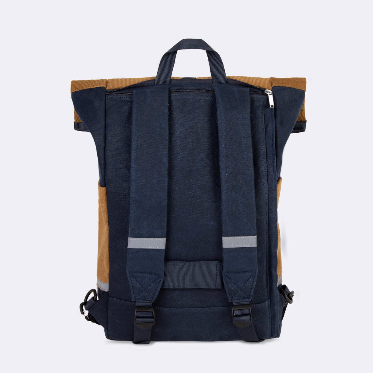FAGUO CYCLING BAG - VELOURS BLAUW & COGNAC