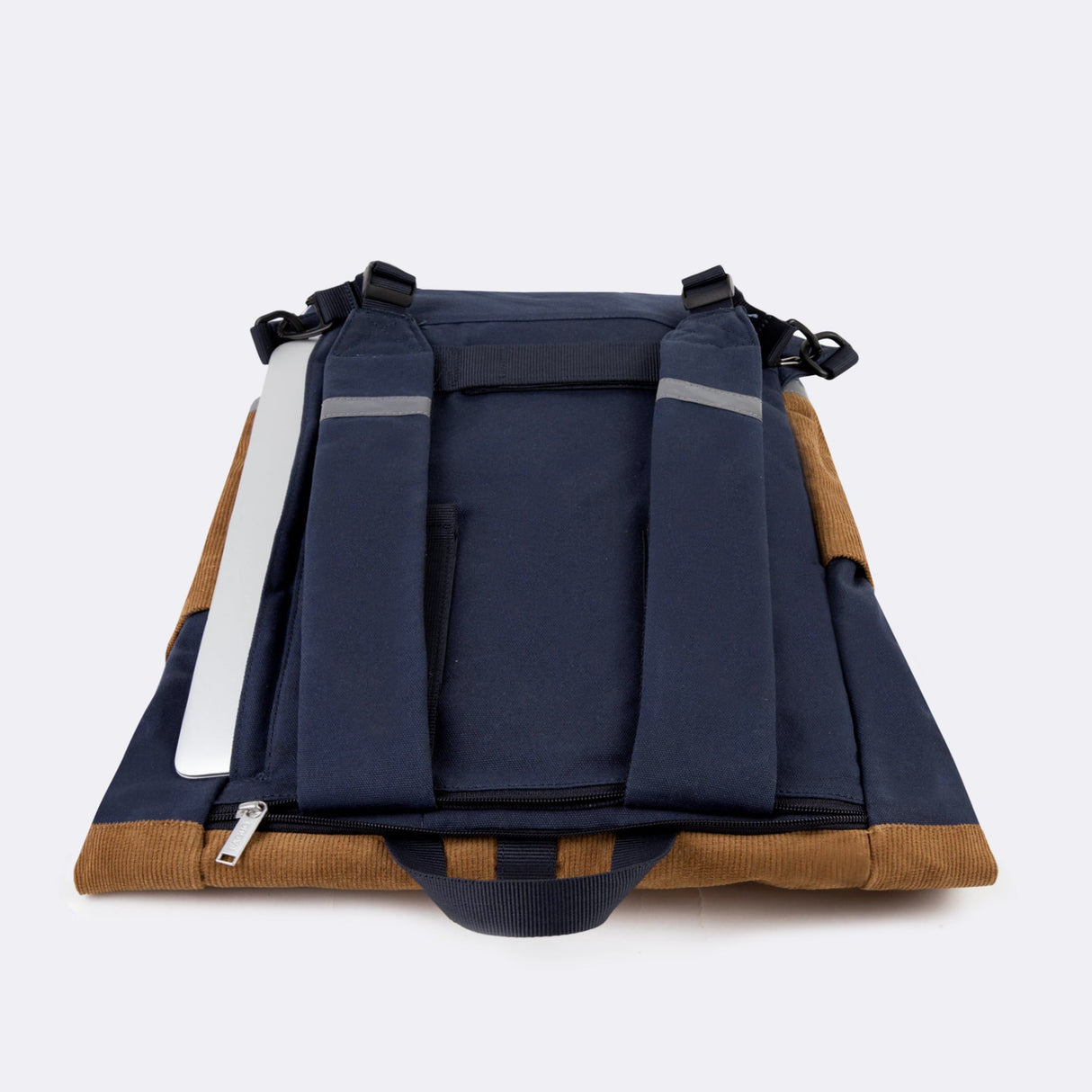 FAGUO CYCLING BAG - VELOURS BLAUW & COGNAC