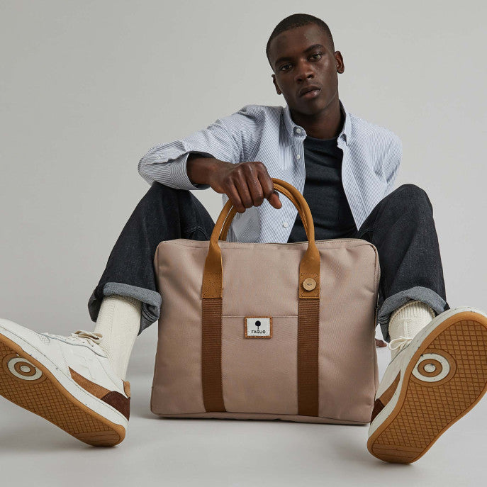 FAGUO LAPTOP TAS BEIGE