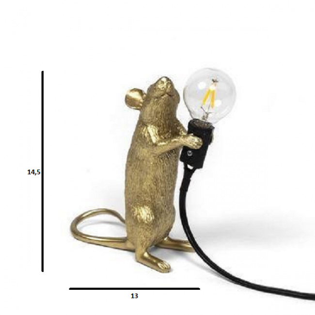 MOUSE LAMP GOLD