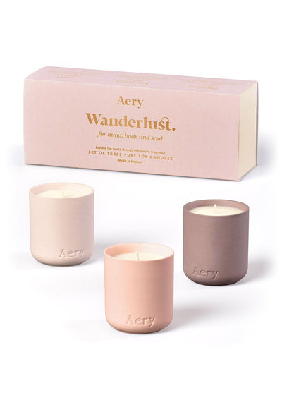 WANDERLUST SET OF 3 SCENTED CANDLES